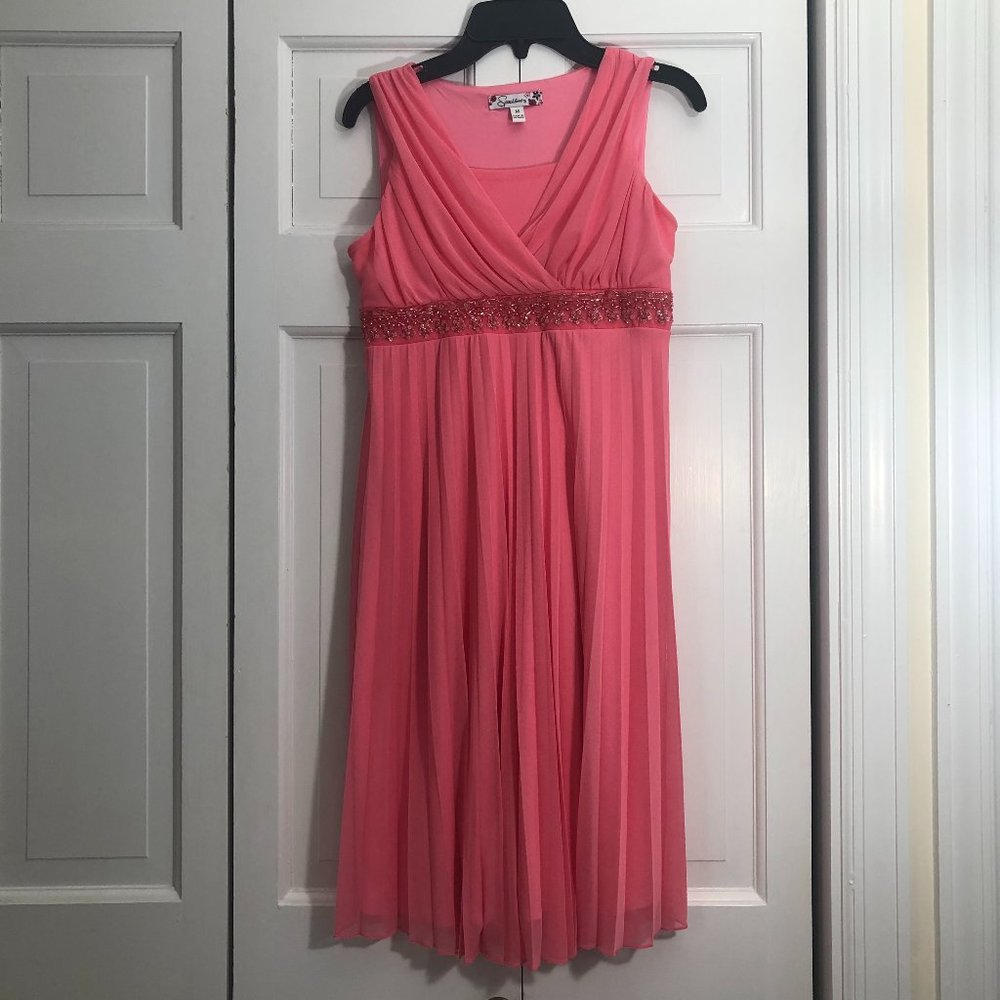 Speechless Grecian-style Orange/Pink Girls Dress